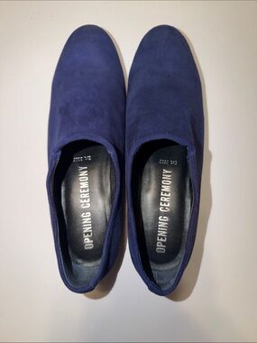 Opening Ceremony Navy Suede Slip-On Loafers Like New Wore Once Size 8